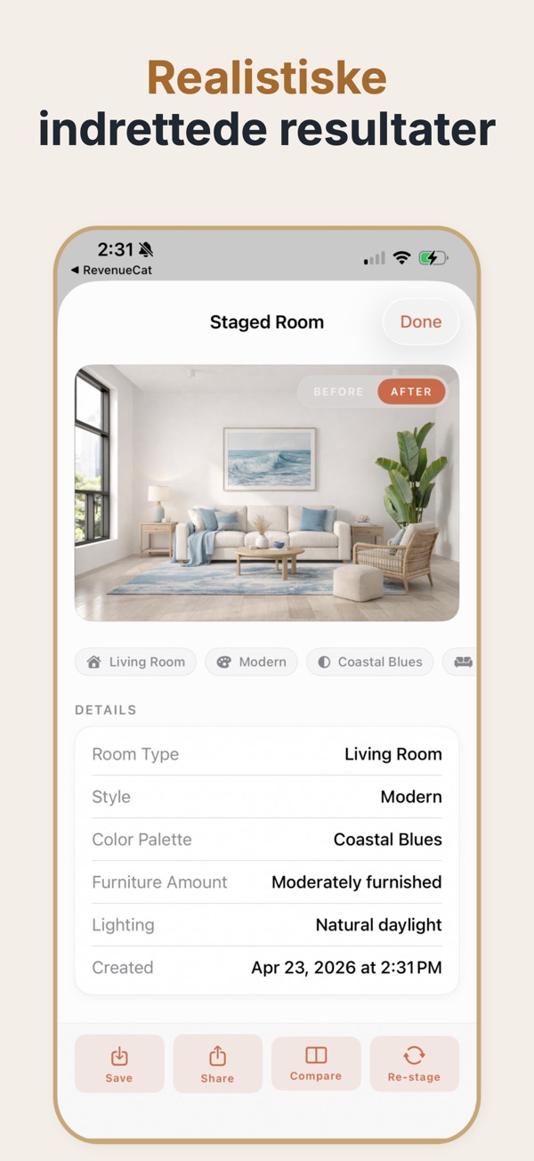 AI-platform til virtuel boligstyling — AI-assisteret styling i stedet for langsommere manuelle mockups