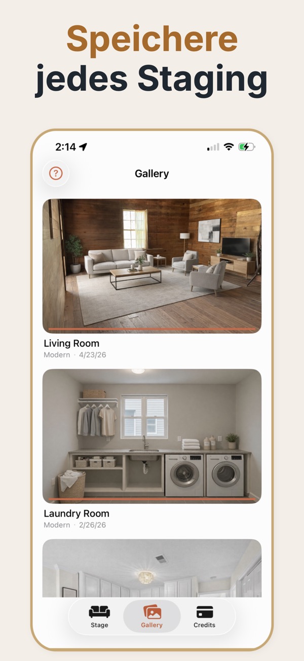 Export eines Vorher-Nachher-Stagings