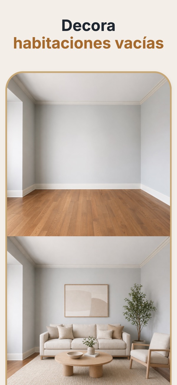 Home staging virtual — una dirección de staging pulida que pueda revisarse habitación por habitación