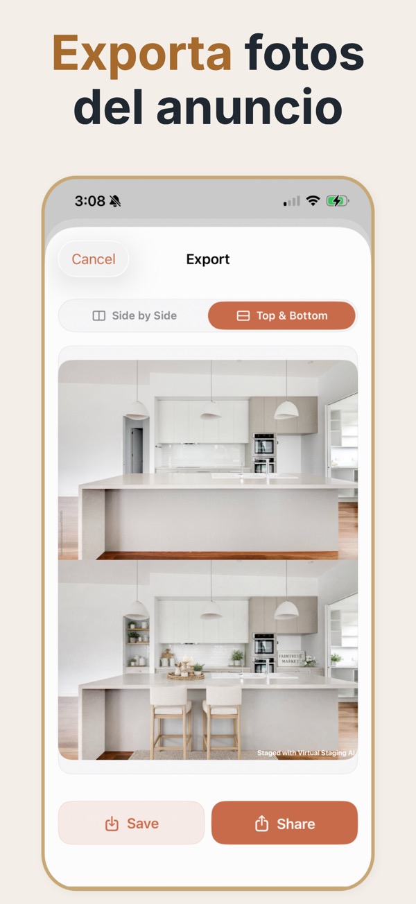 App de home staging virtual — una forma centrada en app de hacer staging sin depender de un servicio solo de escritorio