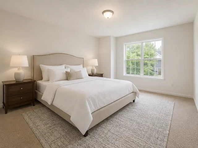 After: Carpeted bedroom