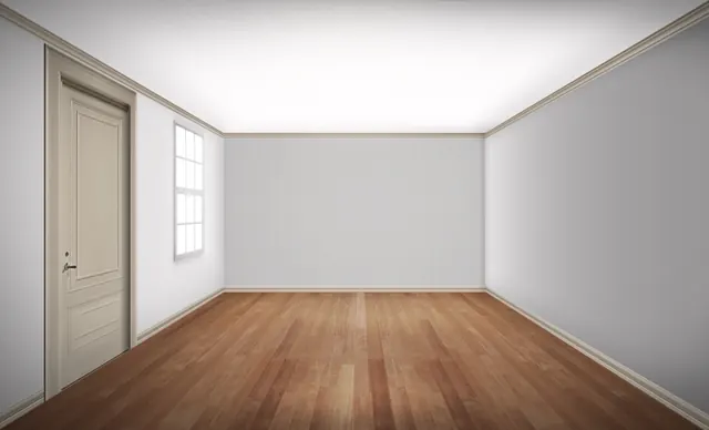 Before: Living room from a bare shell